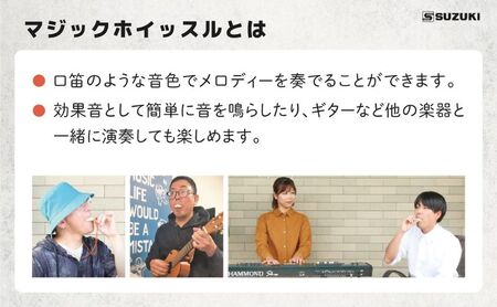 【マジックホイッスル 2色セット】 口だけでメロディが吹ける不思議な笛 楽器 マジックホイッスル オリジナル新楽器 口笛 洗浄可能 グリーン マロン 効果音 音楽 静岡 浜松市