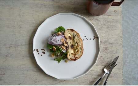 有田焼 23.5cm 十六角プレート 80カットマグ 2点 セット【金善製陶所】プレート マグカップ ワンプレート ギフト お家 おしゃれ カフェ A35-675 