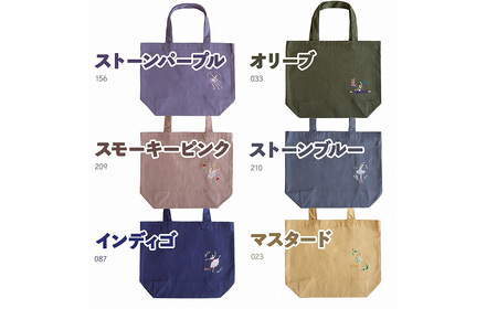 大人カラー バレエ刺繍 ミニトート 6色31柄から選べる オリジナル刺繍 日本製 【サヨリ商店街】