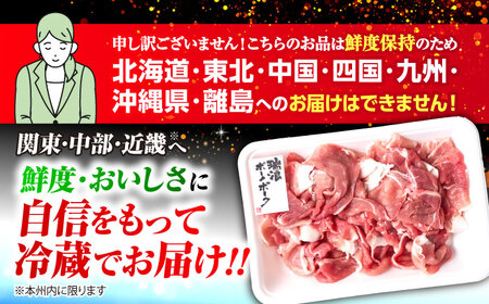【6回定期便】※冷蔵配送/地域限定※ 岐阜県産 豚 瑞浪ボーノポーク 小間切 (350g×6パック) 瑞浪市 / きなぁた瑞浪[AZCI042]