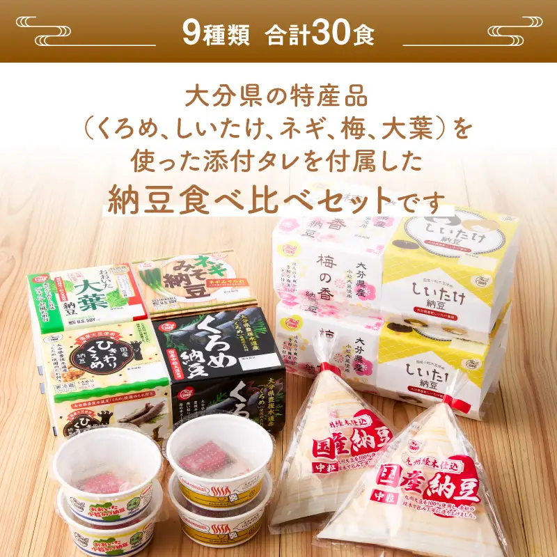 大分のふるさと納豆 詰め合わせ9種類セット K05005