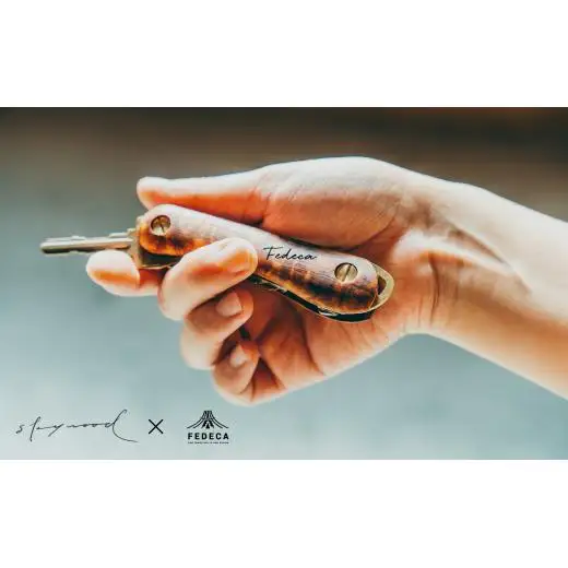 【FEDECA×SKYWOOD】　キーオーガナイザー　杉杢　コラボ商品