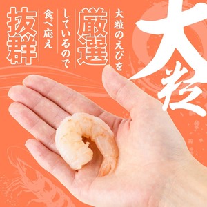 ＜定期便・全3回(連続)＞ 大粒 むきえび (解凍前1.7kg×3回)エビ 海老 背ワタ処理済 背ワタなし 剥きえび 大型 バナメイエビ バラ冷凍 海鮮用 簡単 保存料不使用【216200800】【浜永水産】