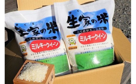【令和7年産】モッチモチのお米！ミルキークイーン2kg×2袋　計4kg★あんずの里[H4125]