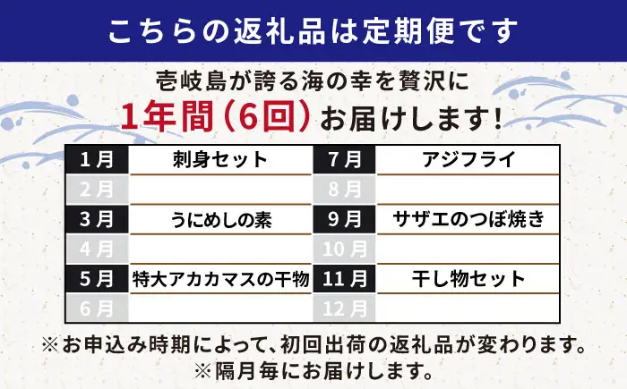 【全6回定期便】 海産物 ギョギョギョ 定期便 《壱岐市》 ウニ 刺身 鮮魚 海鮮[JZX018]