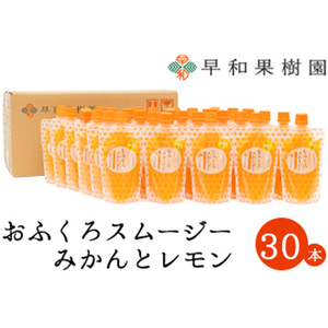【早和果樹園】おふくろスムージーみかんと檸檬30本入り 飲むみかんゼリー(パウチタイプのジュレ)(B1091-1)