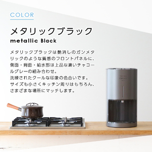 ウォーターサーバー 【定期便】小型卓上 ウォーターサーバー FRECIOUS dewo mini（12回お届け）メタリックブラック 天然水 家電
