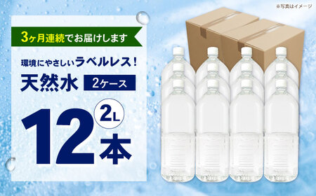 ミネラルウォーター 【全3回定期便（毎月お届け）】ミネラルウォーター （２L×6本）2箱 [BDBE002-5]