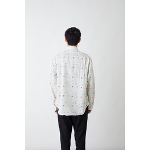 CLOFT 綿100％長袖オリジナルプリントシャツ”仔犬柄”  XL 0139-015-S07-3