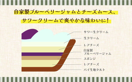 【舌にあふれる季節感♪こだわりのサクサクタルト】ブルーベリーとムースフロマージュのタルト / タルト たると ケーキ タルトケーキ スイーツ デザート / 南島原市 / アトリエジジ [SAA005]