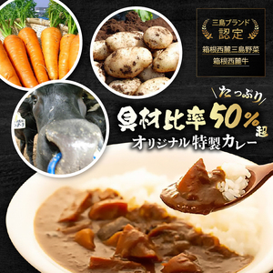 厳選素材プレミアムカレー 8食 セット カレー レトルト レトルトカレー ご当地カレー 野菜 じゃがいも 馬鈴薯 人参 タマネギ 玉ねぎ 肉 牛肉 国産牛 惣菜 レトルト食品 防災 災害 災害用品 防災グッズ 備蓄 長期保存 箱根西麓 静岡県 三島市