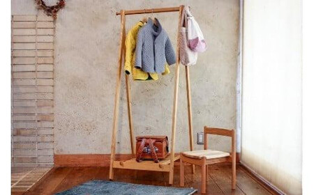 【高島屋選定品】ハンガーラック | 飛騨の家具 国産材 木製 収納ラック 無垢 おしゃれ 人気 おすすめ 新生活 飛騨高山【オークヴィレッジ】ATOV016