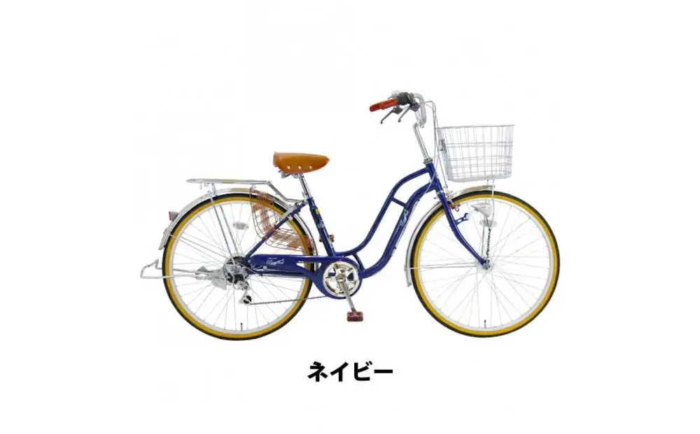 完成品でお届け!  自転車 Pony-tail 24インチ 通勤 通学 【ネイビー】 おしゃれ レトロ シマノ6段変速 オートライト 低床フレーム 安全基準BAA適合車 ポニーテール 大阪府 堺市 完全組立 整備済発送