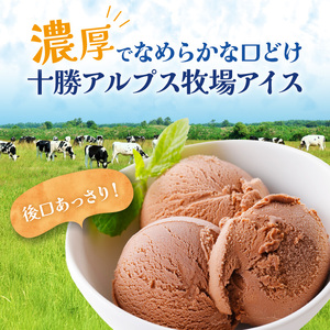 ”希少なブラウンスイス生乳使用” 十勝アルプス牧場 濃厚ショコラアイス12個セット_S020-0020