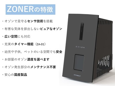 [黒黒]オゾン発生器 ZONER ZA-01 カラー/D.R Pocket[86-03BK]