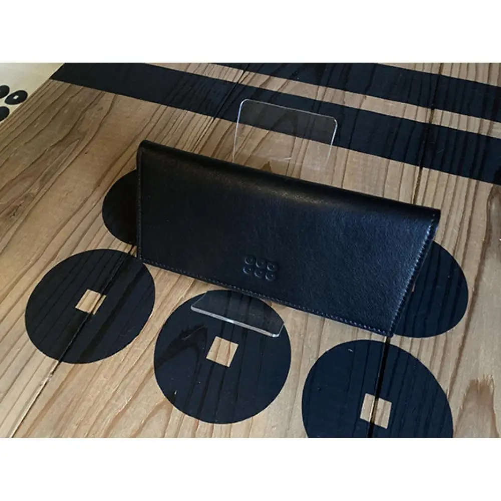 あなただけの一点もの・紀州産本革真田六文銭財布【ブラック】