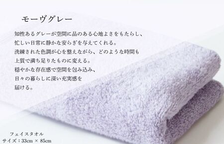 （今治タオルブランド認定）Over the Moon フェイスタオル1枚（グレー）【I004110FT1GY】