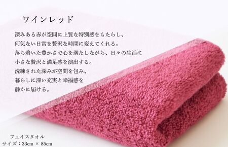 （今治タオルブランド認定）Over the Moon フェイスタオル1枚（レッド）【I004110FT1R】