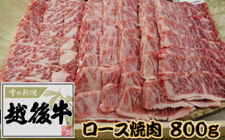 越後牛 ロース焼肉 800g(200グラム×4) 冷凍 三国 | 越後牛 小千谷 新潟県産 ロース 焼肉