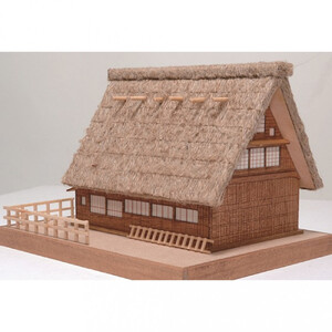ウッディジョー　ミニ建築No.1   合掌造り　木製模型キット