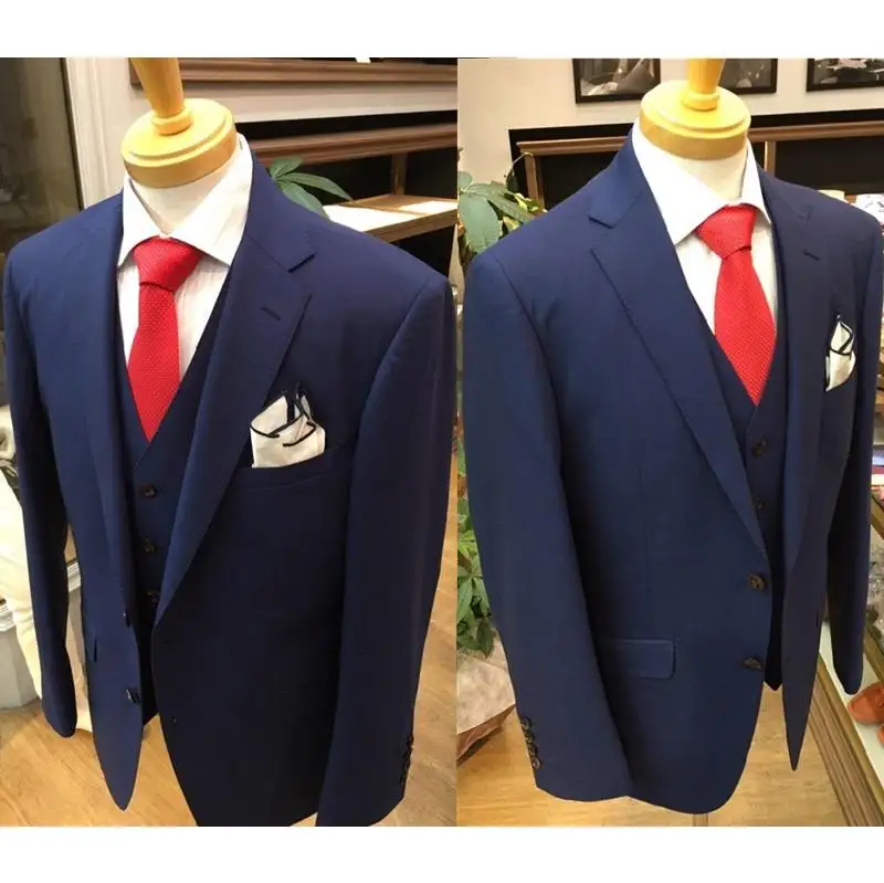セミハンドメイドオーダースーツ 3ピーススーツ イタリア製ブランド生地「Ermenegildo Zegna 15milmil」 エルメネジルド ゼニア最高級生地【メンズ＆レディース】＜29-3a＞
