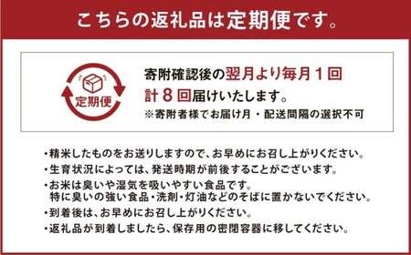 【8回定期便】 子育て応援米  奈義町産米 BG無洗米 あきたこまち 5kg 【窒素充填包装】 【お申込み完了月の翌月から順次発送】 米 お米 白米 ご飯 単一精米 国産 定期便 岡山県 奈義町
