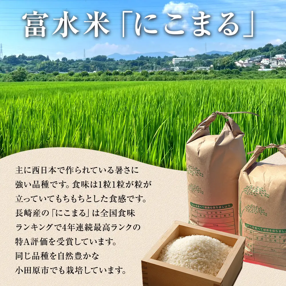 【ふるなびWEEK対象】令和7年産　富水米　精米　10kg　にこまる ●