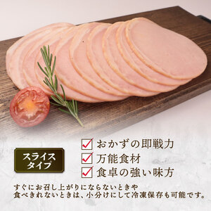 ロースハム スライス 100g×12袋 計1.2kg 加工肉 豚肉 ハム 肉 おかず バーベキュー 料理 朝食 朝ごはん ソテー サラダ スープ パスタ サンドイッチ グルメ 食品 越後ハム 新潟県 新発田市 echigohamu012-02_1