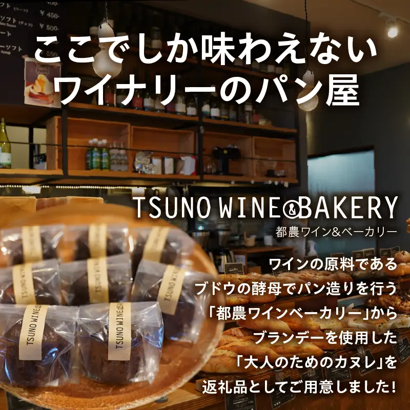 TSUNOWINE＆BAKERY カヌレ6個セット パン 菓子 トースト 国産_T053-0035