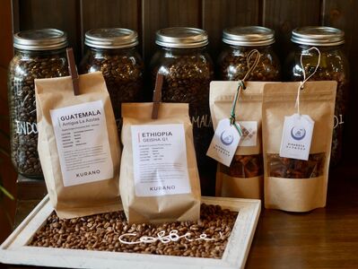 【粉(中煎り＋深煎り)】KURANO coffee 自家焙煎 コーヒー マイスター こだわり コーヒー 500g×2種 と ワッフル ラスク 2袋 | コーヒー 豆 粉 焙煎 ワッフルラスク ご褒美 ギフト 贈り物 飲料 お菓子 長野県 飯田市