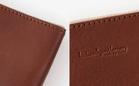 マチなしのファスナーポーチ Lsize 糸島市 / LADIES＆GENTLEMEN 本革 革製品[ADK081]