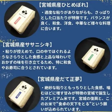 令和7年産【みやぎ米】6銘柄詰め合わせセット　各450g【1673862】