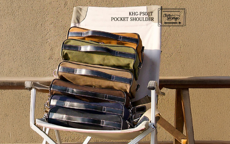 （C/＃67 CARAMELYELLOW / キャラメルイエロー）木の庄帆布 POCKET SHOULDER　k-khg-ps01t-