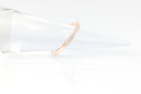 ダイヤモンド リング リップル 0.3ct K18 ピンクゴールド 指輪 リング ジュエリー ダイヤ 18金 山梨 H-2630PG SWCI002-pg