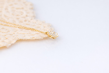 ダイヤモンド ネックレス フラワーS 0.45ct K18 イエローゴールド ジュエリー ダイヤ  18金 山梨 H-730 SWCI013-yg