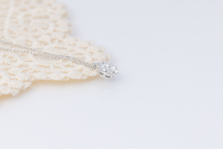 ダイヤモンド ネックレス フラワーS 0.45ct  PT プラチナ ジュエリー ダイヤ 山梨 H-730 SWCI013-pt