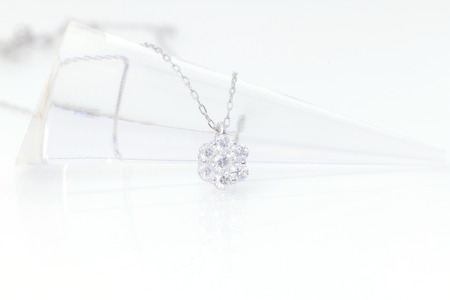 ダイヤモンド ネックレス フラワーL 0.6ct PT プラチナ ジュエリー ダイヤ 山梨 H-729 SWCI014-pt