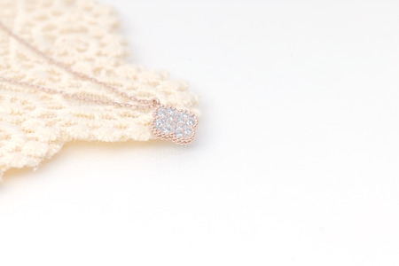 ダイヤモンド ネックレス クローバー 0.3ct K18 ピンクゴールド ジュエリー ダイヤ 18金 山梨 H-4861 SWCI016-pg