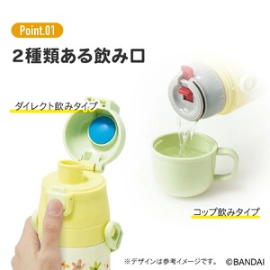 直飲み、コップ飲み対応 超軽量2WAYステンレスボトル 470ml/430mlくまのがっこう SKDC4 奈良県奈良市 13-065 617454