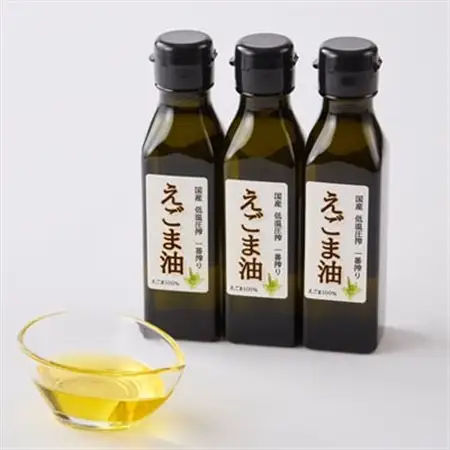 ≪110g×3本≫　国産えごま油「搾りたて」一番搾りのエクストラバージンオイル　大阪産(もん)認定品【1696323】