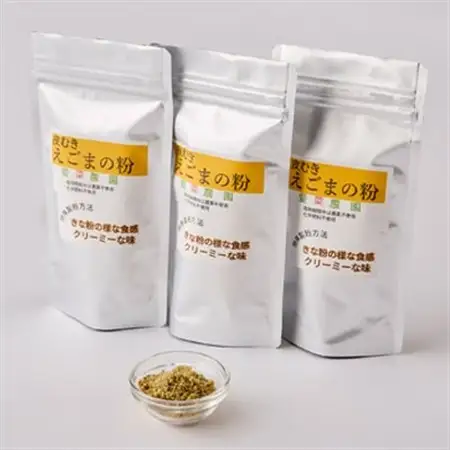≪100g×3≫国産皮むきえごまの粉　アルミパックチャック(ジッパー)付き　大阪産(もん)認定品【1696380】