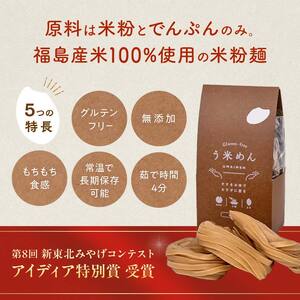 【3か月定期便】グルテンフリー 米粉で作った麺「う米めん」玄米タイプ12食入り×3回 F21T-458