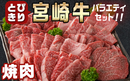 【父の日】宮崎牛バラエティ焼肉セット1kg≪6月18日～21日お届け≫〔22-8906-FG〕_(都城市) 宮崎県産 宮崎牛 ロース ウデ バラ 肩ロース モモ バラエティセット 食べ比べ 霜降り コク 旨み 和牛 牛肉 肉 霜降り コク 風味 ごちそう 部位 5種 赤身