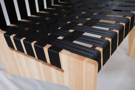 ベルトチェアラウンジ （ヒノキ） チェア いす ヒノキ シートベルト サスティナブル 廃材利用 TORINAS 宝和化学 愛知県 知多市