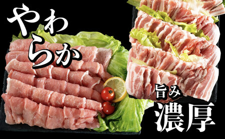 長崎県産豚 バラ･ロース 焼肉用 2種食べ比べ 計1kg(バラ500g×1･ロース500g×1)