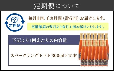 【6回定期便】 北海道サイダー スパークリングトマト 15本セット×6回 計90本 トマトジュース とまとジュース 炭酸 炭酸飲料 飲料 ドリンク スパークリング トマト とまと 北海道産 国産 サイダー