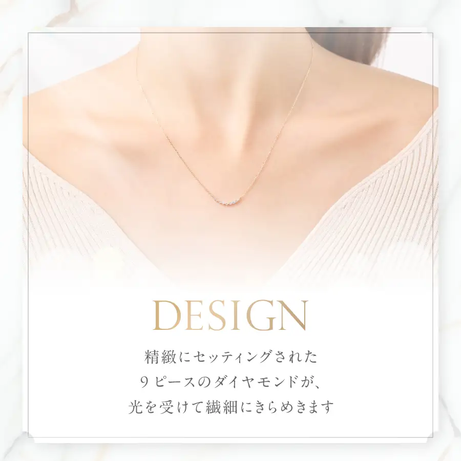 ネックレス K10YG　ダイヤモンドペンダント（スマイル）　MJ-1162 ネックレス