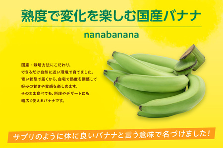 グリーンバナナ（ななばなな）1kg | バナナ ばなな フルーツ 果物 グリーンバナナ 緑バナナ 追熟 南国 産地直送 常滑市産 愛知県産 国内産 健康 就労支援 農業 アスナロファーム 愛知県 常滑市