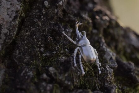 カブトムシネックレス　シルバーカラー　All insects　【セレブ御用達】【世界50個限定】