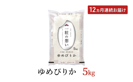 令和7年産 北海道 赤平産 ゆめぴりか 5kg 【限定寄附額】 12ヵ月連続お届け 白米 精米 米 北海道 ごはん ご飯 ライス おにぎり 定期便 定期 お楽しみ 12回